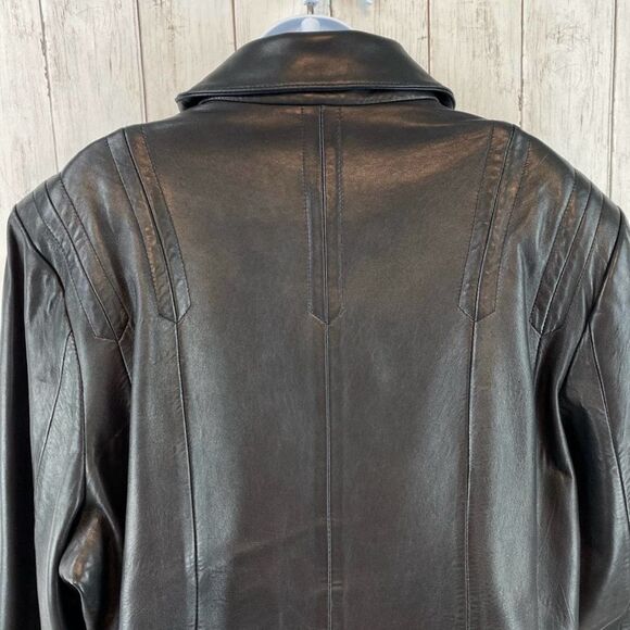 Avanti Genuine Leather Black Full Zip Stand Up Collar Jacket Women's Size XLarge - Picture 8 of 13